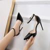 Sexy Pointed Toe 12CM High Heels Ladies Party Prom Shoes Women Pumps Double Buckle Ankle Strap Stiletto Sandals
