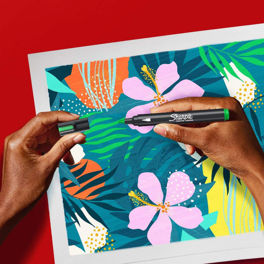 Sharpie Acrylic 5 Art Medium Pigment 2201069 Markers, Colors, Marker, F, Point, Water-Based Ink,