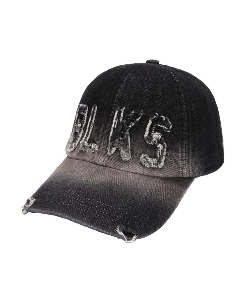 Beullaegsaenjeu Patch Damaged Washed Denim Ball Cap (2 Colors)