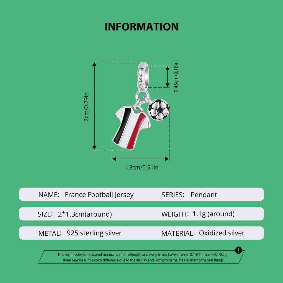 WOSTU 2024 925 Sterling Silver Football Love Sport Charm Beads Fit Women Bracelet & Necklaces Jewelry Soccer Beads