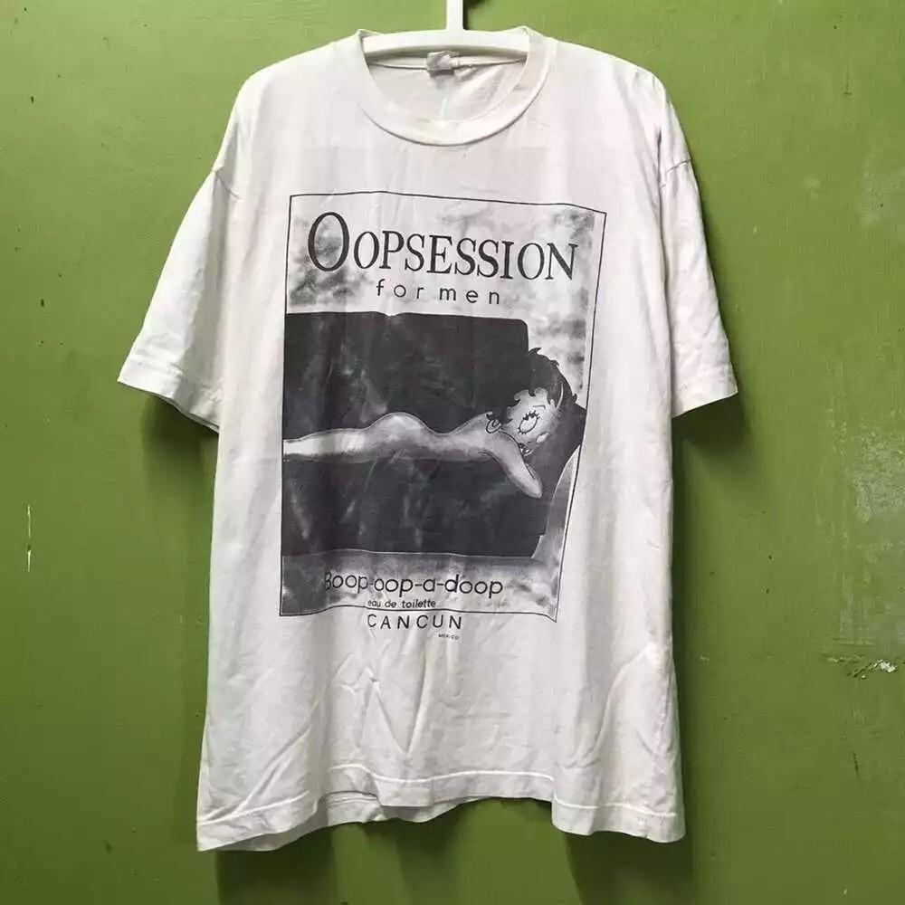 Betty Boop 90er Oopsession Weiß Klassischer Stil Unisex T-Shirt Herren Damen S-5XL Unisex T-Shirt