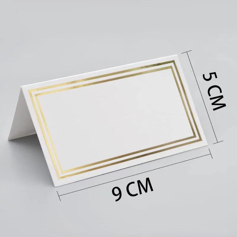 50 sztuk kartek z miejscami na wesele, dekoracja stołu, nazwa stołu, wiadomość, karta okolicznościowa, artykuły imprezowe, karta miejsc siedzących