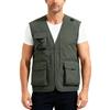 Men’s Outdoor Fishing Vest, Lightweight Sleeveless Utility Cargo Jacket For Hiking Hunting