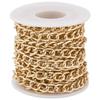 5m Golden Silver Color Aluminium Twisted Curb Chains Unwelded Link For DIY Bracelets Necklace Jewelry Making Findings Accessory
