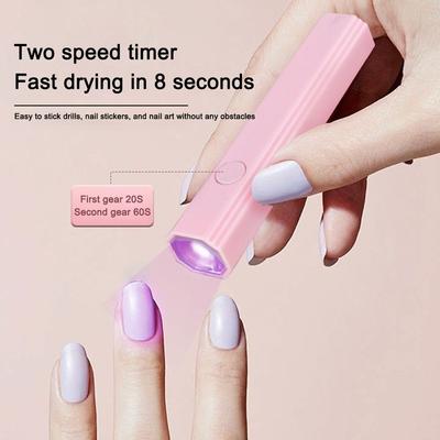 Portable UV/LED Pen-Style Nail Dryer Handheld Gel Nails UV Light Fast Curing Gel Polish Drying Lamp Nail Art Tools