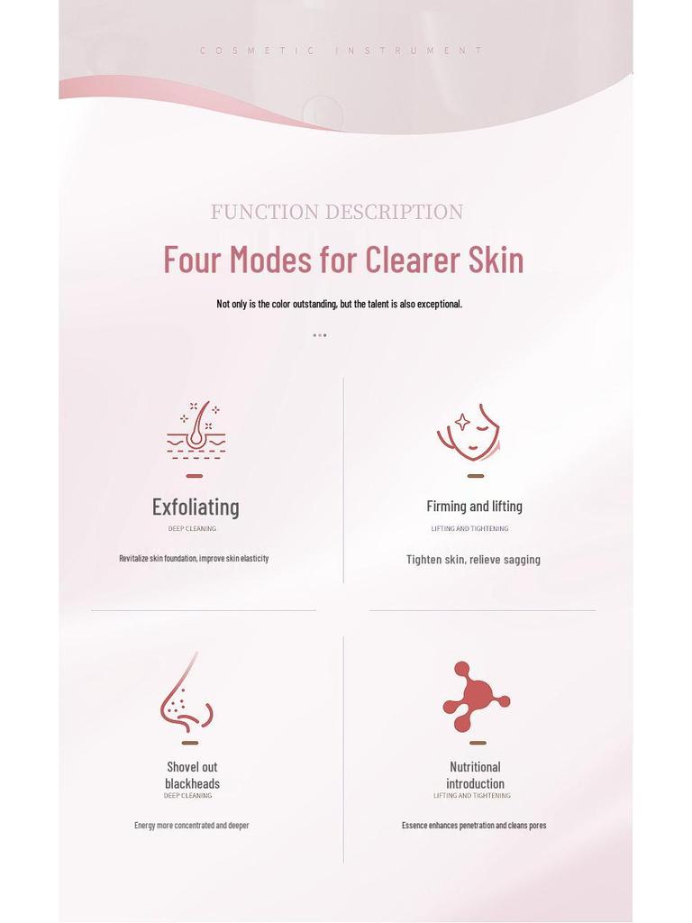 Ultrasonic Facial Cleanser & Blackhead Remover with EMS Ion Technology