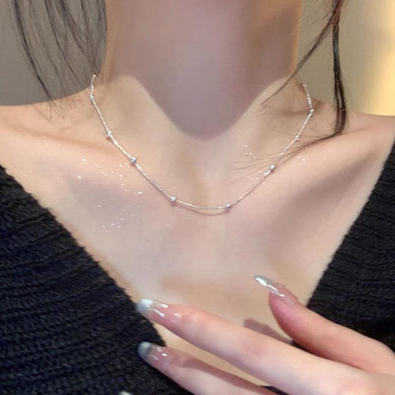 Simple Women Jewelry Geometric Heart Pendant Necklace New Trend Vintage Temperament Bead Chokers Necklace for Women Party Gifts