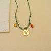 European & American Design Dopamine Color Rope Necklace with Ocean Series Pendant
