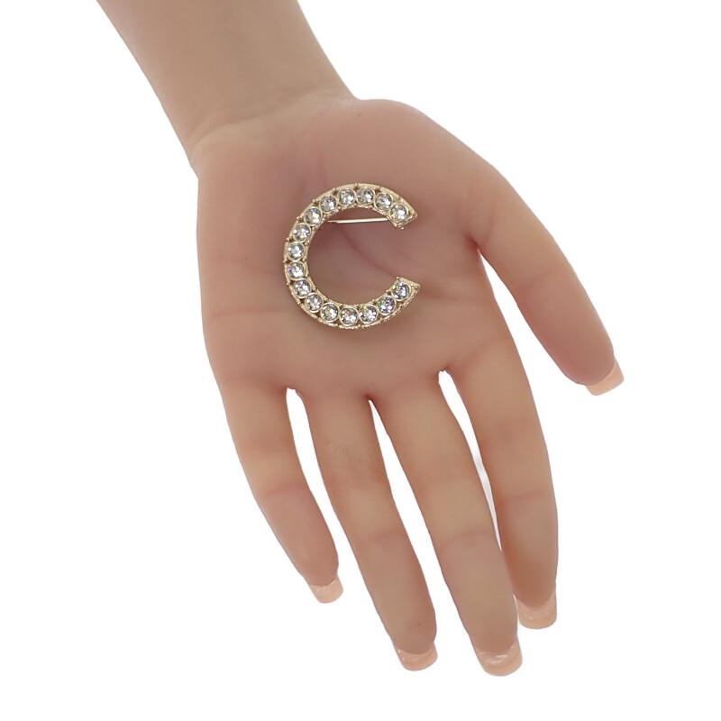 Chanel AB1368 Brooch Gold Metal Women