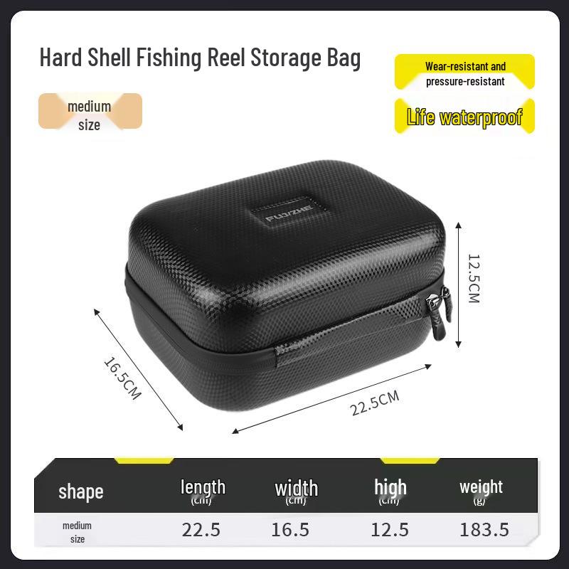 Universal Waterproof Fishing Reel Storage Bag - Portable Hard Shell