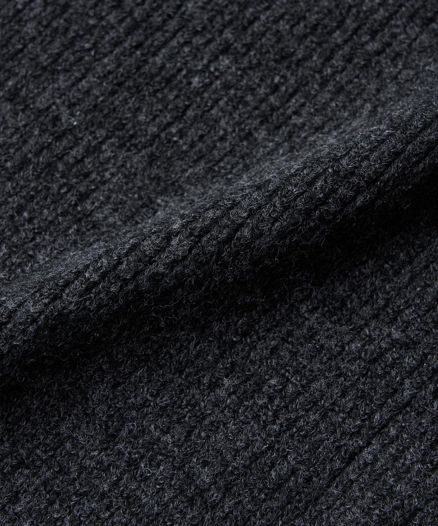 SLOWACID Slit Zipper Snug Knit [Charcoal]