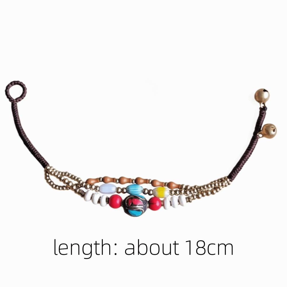 Tibetan Ancient Method Woven Braided Bracelet Nepal Bohemian Exotic Bell Women Bracelet Coco Hand Rope Bracelet Women Jewelry