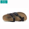 Fashion Low-top cork beach flip-flops beaded couple beach flip-flops soft heel flat slippers women summer unisex slippers
