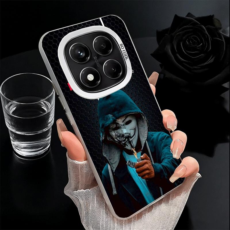 Anonymous V Mask Soft Phone Case for Samsung Galaxy S24 S25 FE S26 Edge S23 Ultra S22 Plus S21 + Shockproof Cover Back Shell