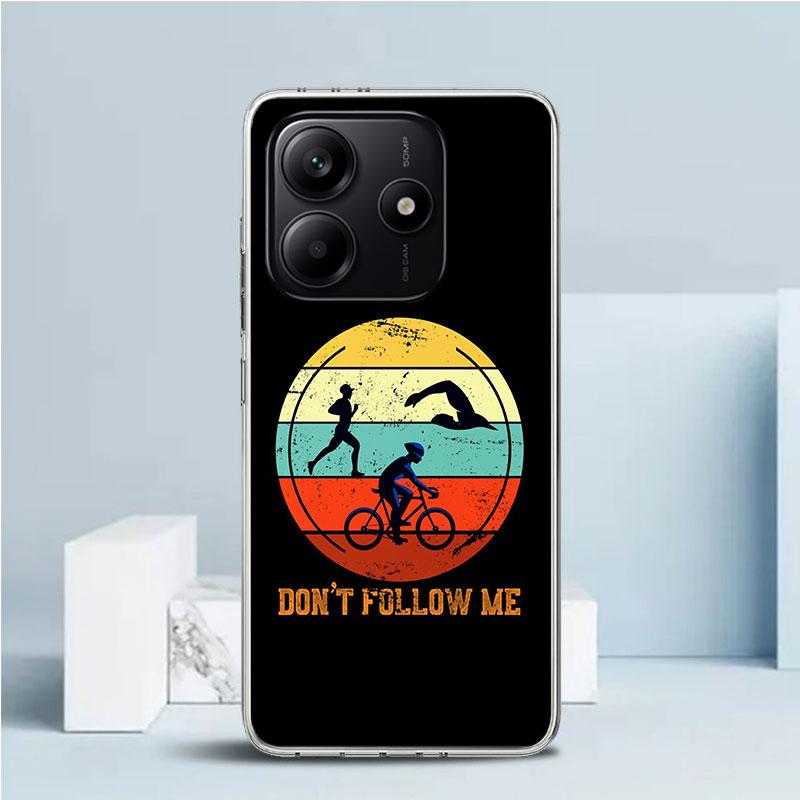 

Triathlon Swim Bike Run Soft Cover for Xiaomi Redmi Note 15 14 13 12 Pro Plus Phone Case 14S 11S 11T 11E 10S 10 4G Pattern Shell Redmi Note 12 4G
