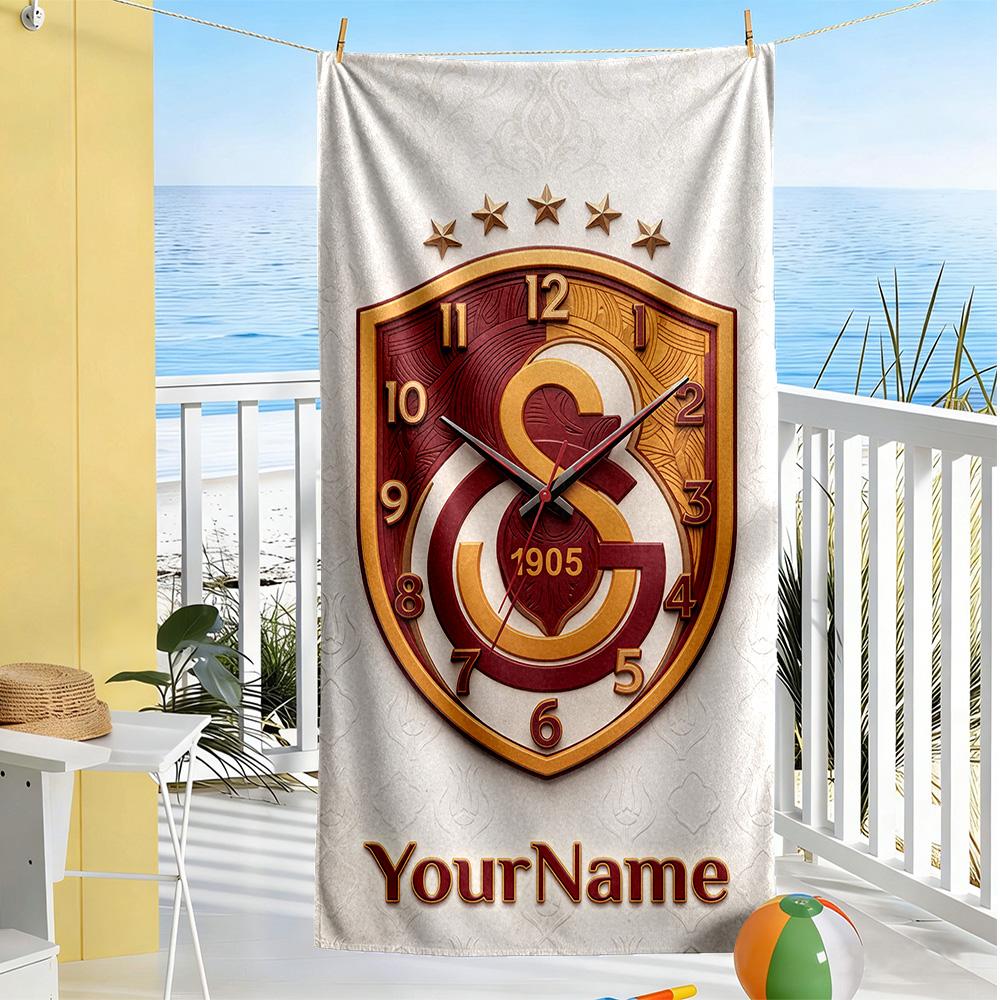 Galatasaray Customize Your Name Beach Towel Super Soft Microfiber Quickdry Fabric Portable For Swimmingbeachcamping Travel Beach Accessoriesgym