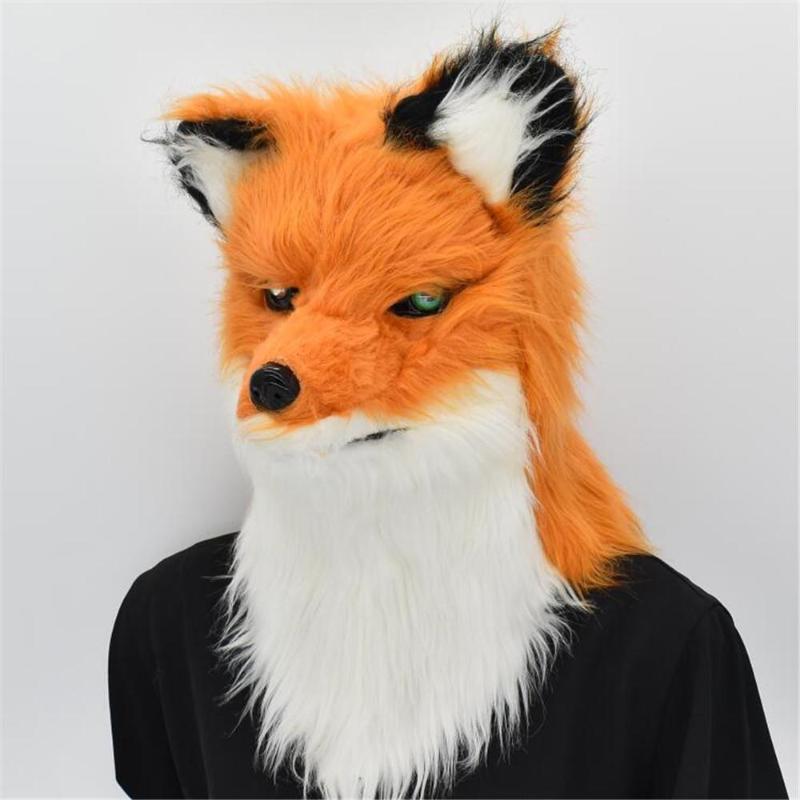 Open Mouthed Parody Wolf Head Mask Cute Animal Headpiece Funny Performance Prop Costume Party Halloween 1PCS
