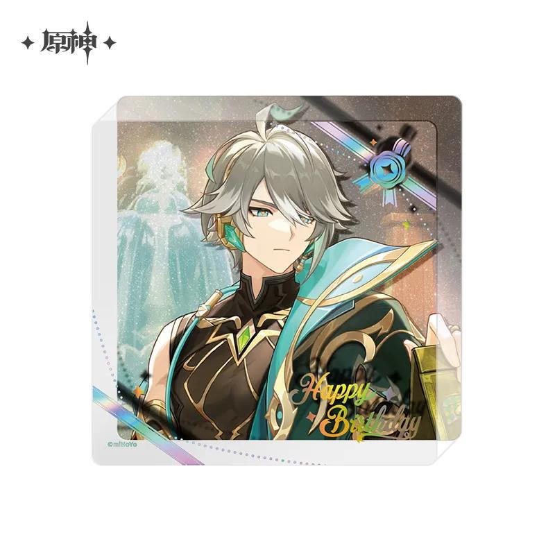 Sunsyea Genshin Impact Official Merch miHoYo Original 2025 Birthday Series Acrylic Coaster Alhaitham Ayato Baizhu Wanderer Diluc