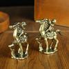 Bronze Horse Desktop Decoration Living Room Tea Table Sculpture Metal Craft Home Decorations Chinese Zodiac Horse Statue