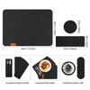 Platzset und Untersetzer Set aus 6 Stück Waschbare Filz-Platzsets mit Untersetzern und Bestecktaschen Hitzebeständige Esstischmatten