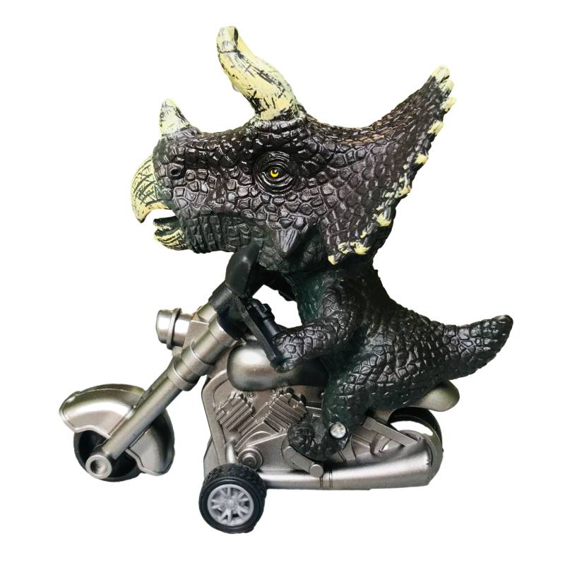 

Rex Simulation Tyrannosaurus Motorcycle Model Dinosaur Locomotive Toy Decoration Style A