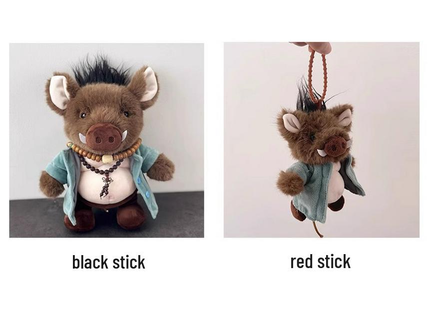 Internet Celebrity Style Black Myth: Wukong Zhu Bajie Plush Toy Backpack Pendant - Perfect Boyfriend Gift