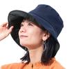CHARM Bærbar Parasoll Sjelden UV-beskyttelse Blackout Hatt Hatt Sommer 99,9% [One Size/Marineblå] Dame