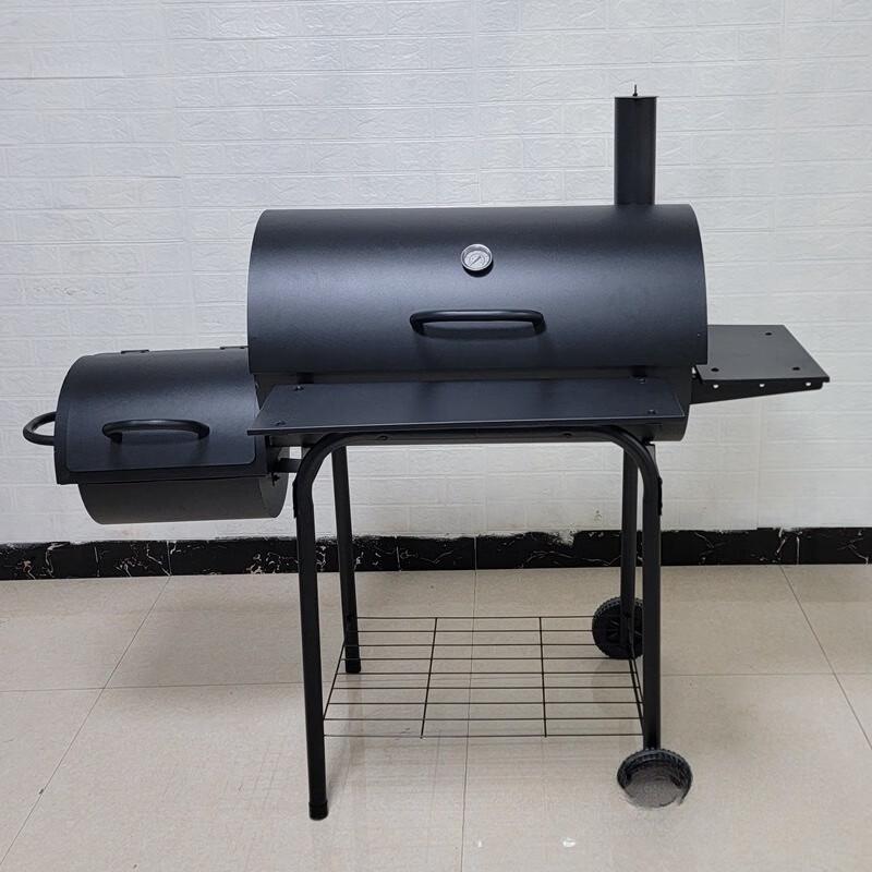 Large Charcoal Smoker Grill with Side Tables
