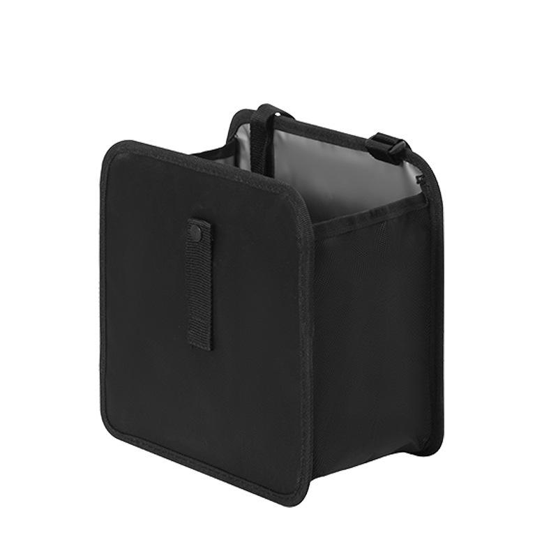 Portable Foldable Car Storage Bag Waterproof Fabric Garbage Bag Backseat Hanging Trash Can Accessory for Bathroom Organization