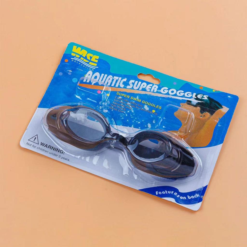 Anti-fog Transparent Swimming Goggles Diving Adult And Children's Goggles Free Nose Clip Earplugs Adjustable Elasticity