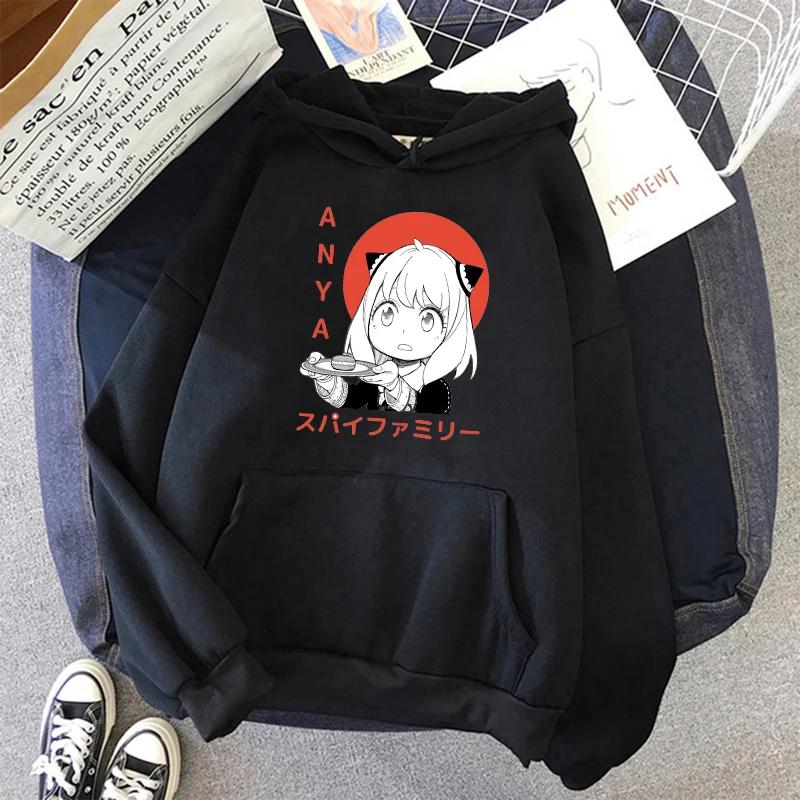 Unisex SPY X FAMILY Anya Forger Harajuku Kawaii Manga Spyxfamily Hoodie Casual Streetwear Anime Graphic Sweatshirt Hoody