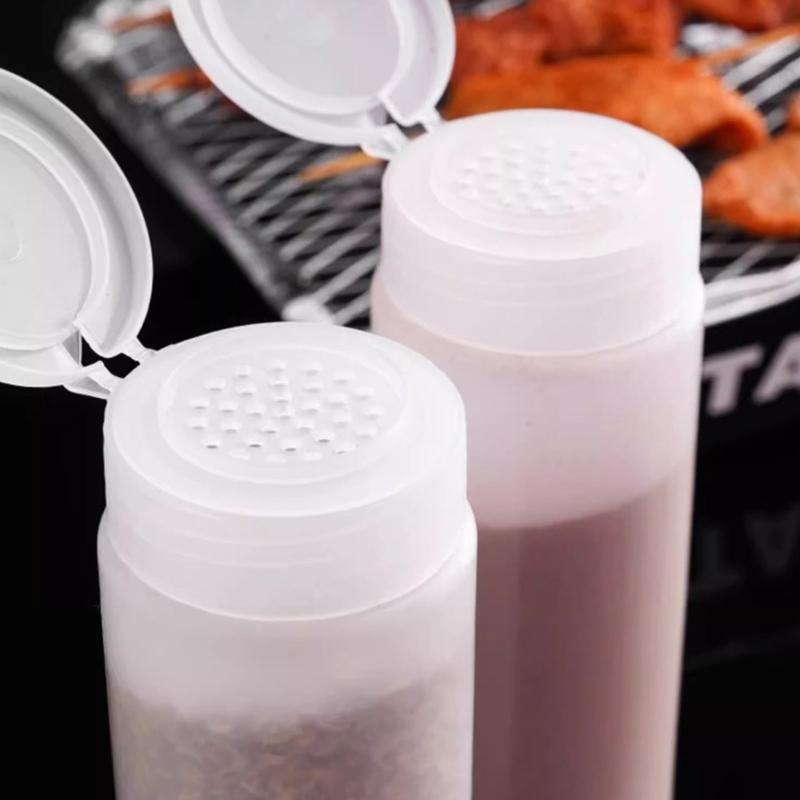 400/600Ml Clear Plastic Spice Jar With Shaker Lids Kitchen Seasoning Containers Bbq Outdoor Cooking Tool Kitchen Storing Spice