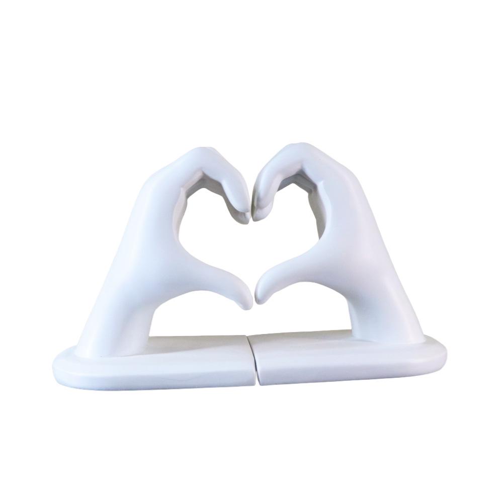 Handmade Resin Heart Bookends - Non-Slip Ornament for Home & Office Decor