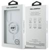 Karl Lagerfeld Button Choupette Head Printed Logo MagSafe Case for Samsung Galaxy S25 Edge White