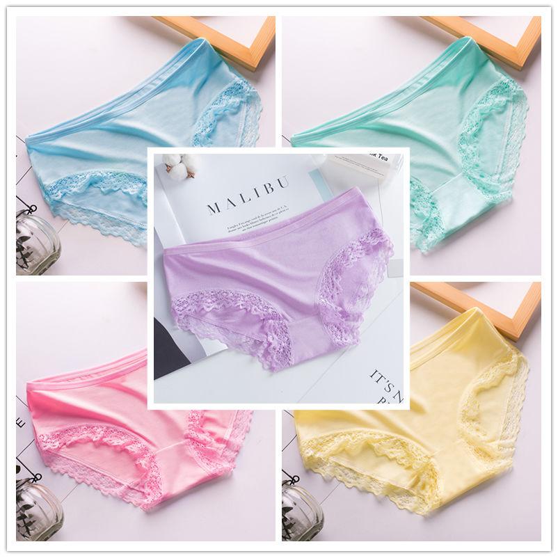 

5 шт. женское нижнее белье из модала, кружево, треугольники, однотонное нижнее белье с низкой талией для девочек 2XL