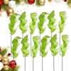 10pcs Artificial Fluffy Green Curling Rod Decoration Simulation Green Plants  Home Indoor Outside