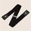 1pcs Black Belt Adjustable Length Design Suitable for All Body Types Lazy Invisible No-hole Waistband Belt