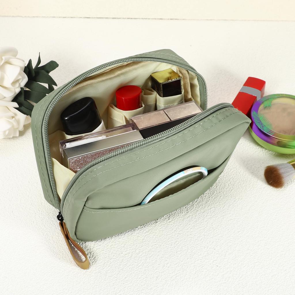 VOCOSTE Large Capacity Makeup Portable Makeup Bag for Holds and Coin Green Pouch, Women, Lipstick, Powder, Purse,
