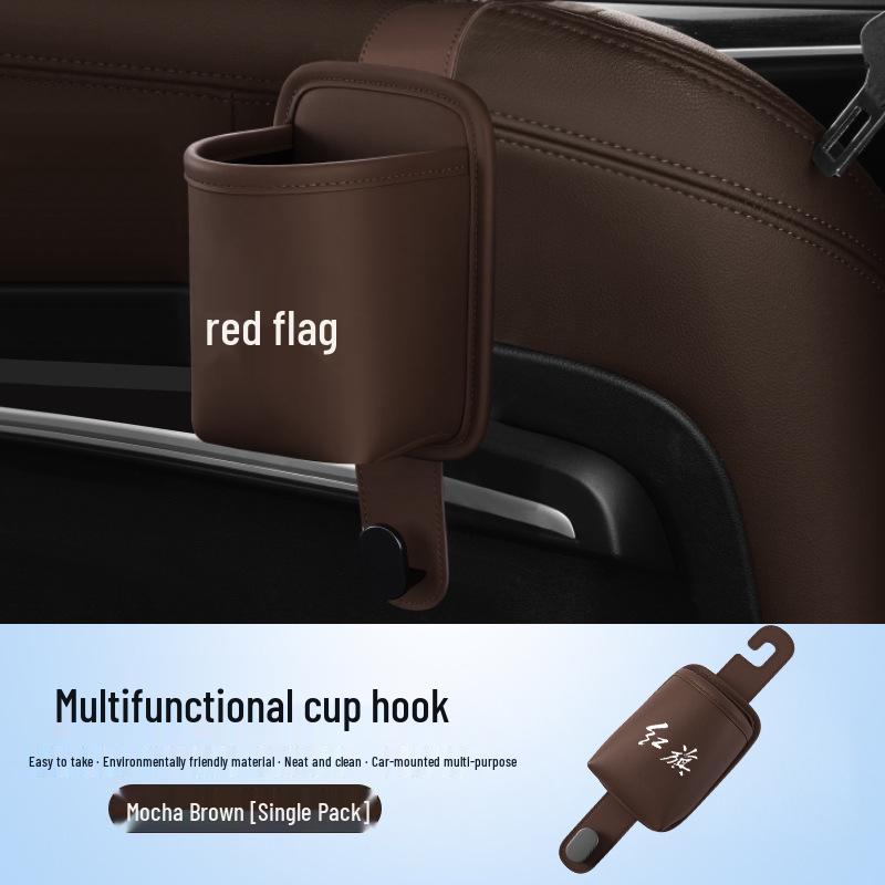 Car Cup Holder and Seat Back Hook for Hongqi HS5/H5/H7/H9/EHS9 - Vehicle Storage Accessory