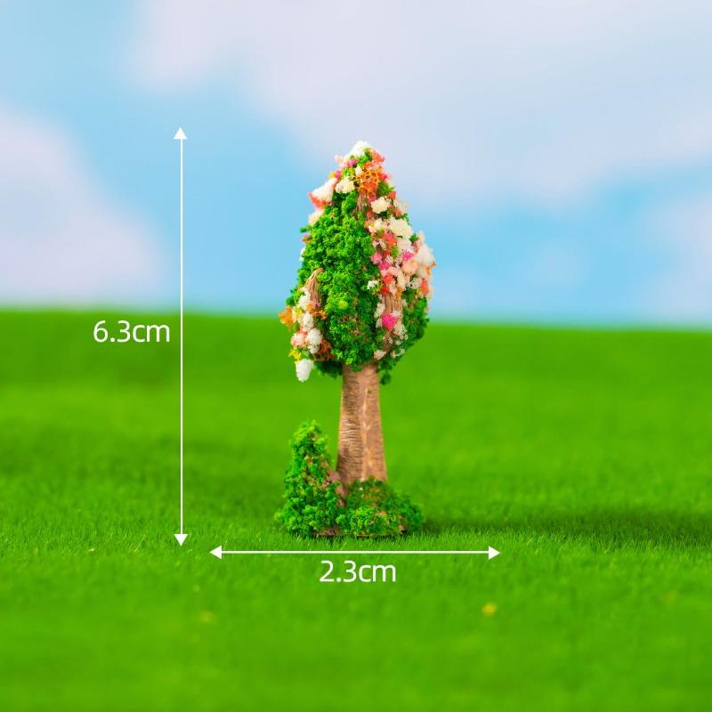 Micro-landscape Simulation of Green Trees Flowers Moss Horticultural Ecology Bottle-making, Scene Decorations Accessories, and Small Ornaments