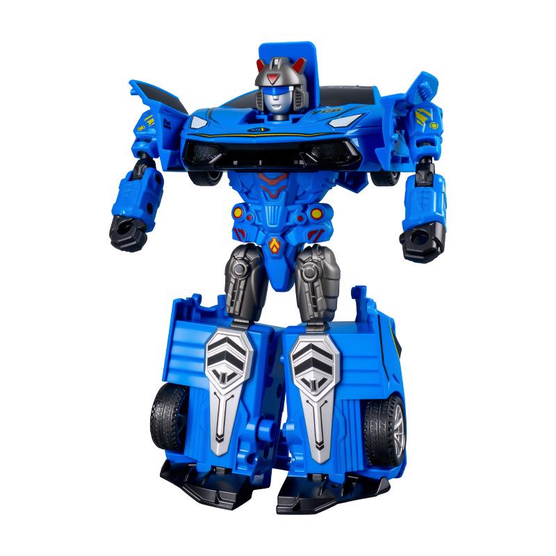 Transforming Robot Car Model - Inertial Power Warrior Toy for Boys