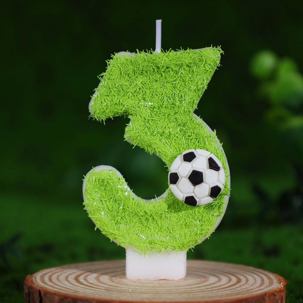 Sports Football Digital Birthday Candle Cake Party Celebration Decoration Football Loves Birthdays Handmade Digital Candle