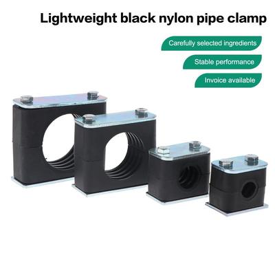 2 Bucăți Clemă Neagră din Nailon pentru Conductă Șurubuită Clip din Plastic Fixator pentru Tuburi Diametru 6-50Mm Pentru Fixarea și Legarea Accesoriilor