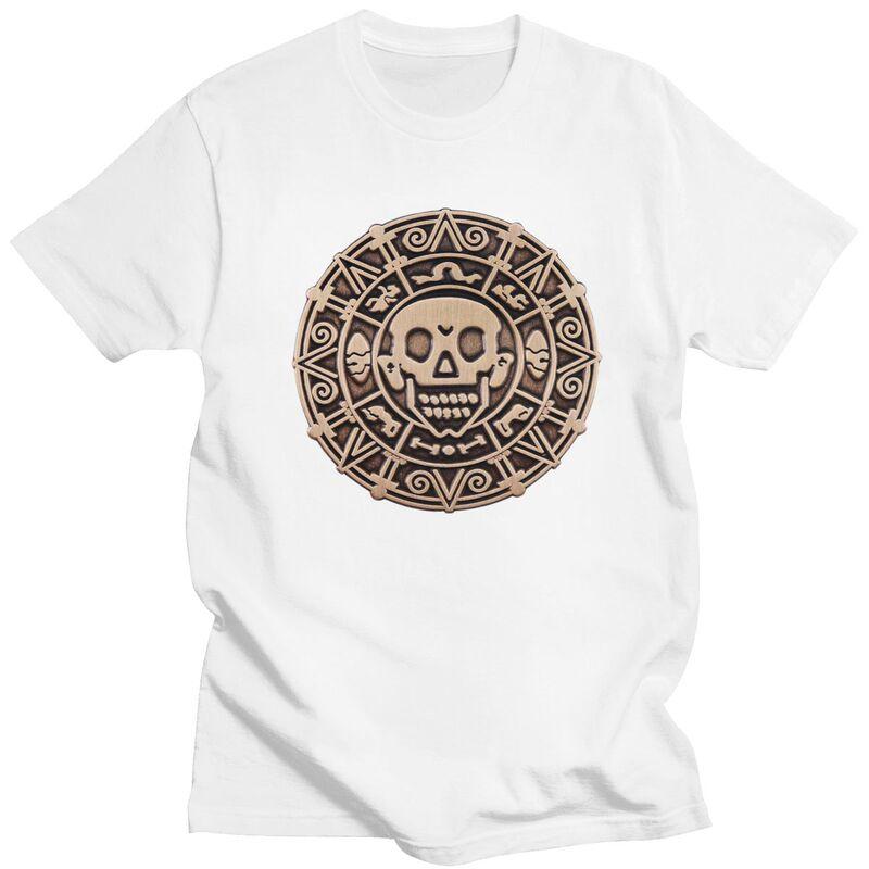 Custom Mens Aztec Pirates Caribbean Skull T Shirts Short Sleeves Cotton Tshirt Tshirt Leisure Tees Clothing