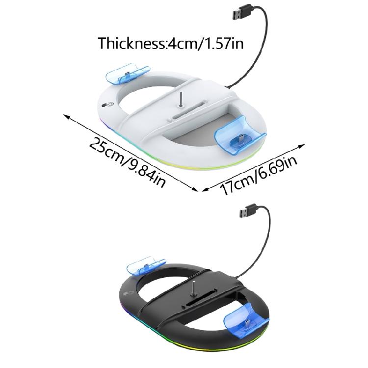 Multifunction Charging Dock with Light Multifunction charges Stand ABS Charging Station Simple Installation for P5 Slim