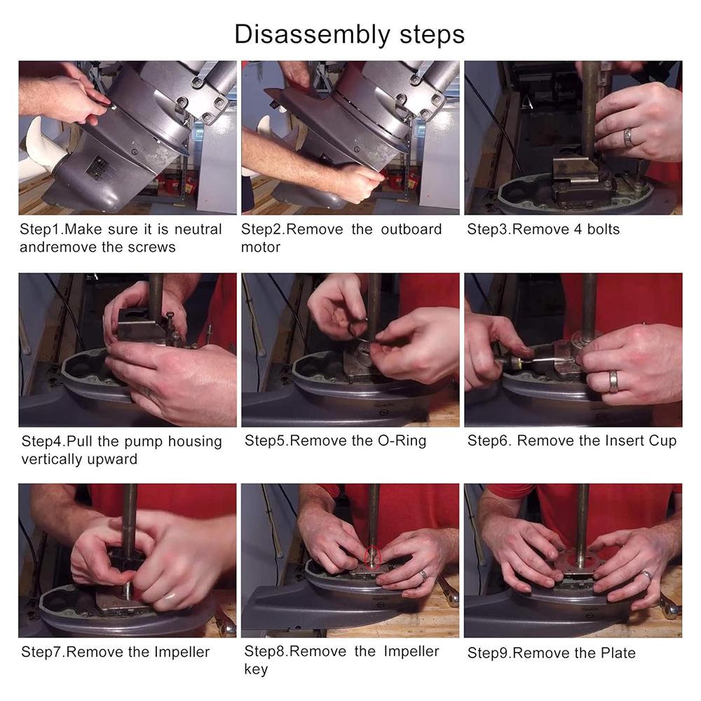 61N-W0078-11 Kit de reparare rotor pompă de apă pentru Yamaha 4 timpi F25 25CP 2 timpi C30 Se potrivește modelelor: 61N-W0078, 61N-W0078-00