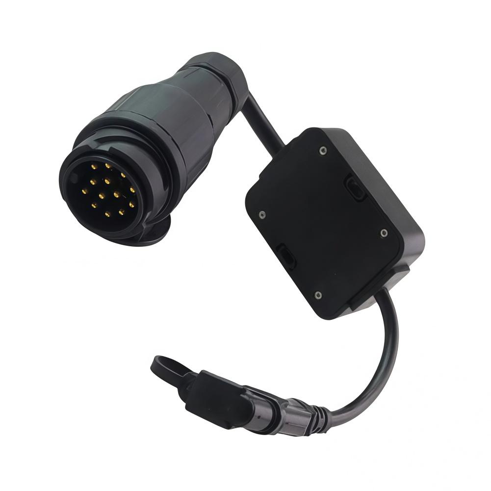 European 13 Pin To FOR AMERICAN 4 Pin Trailer Connector Adapter With Brake Connector Trailer Light Electrical Converter