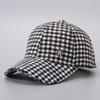 Herbst- und Winter-Wollkaro-Kappe Damen Ins Tausend-Vogel-Karomuster Vielseitige Mode Thermische Baseballkappe
