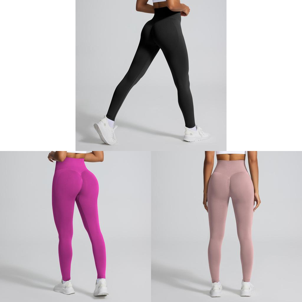 Seamless Peach Hip Yoga Pants For Women High Waist Toning Fitness Workout Trousers