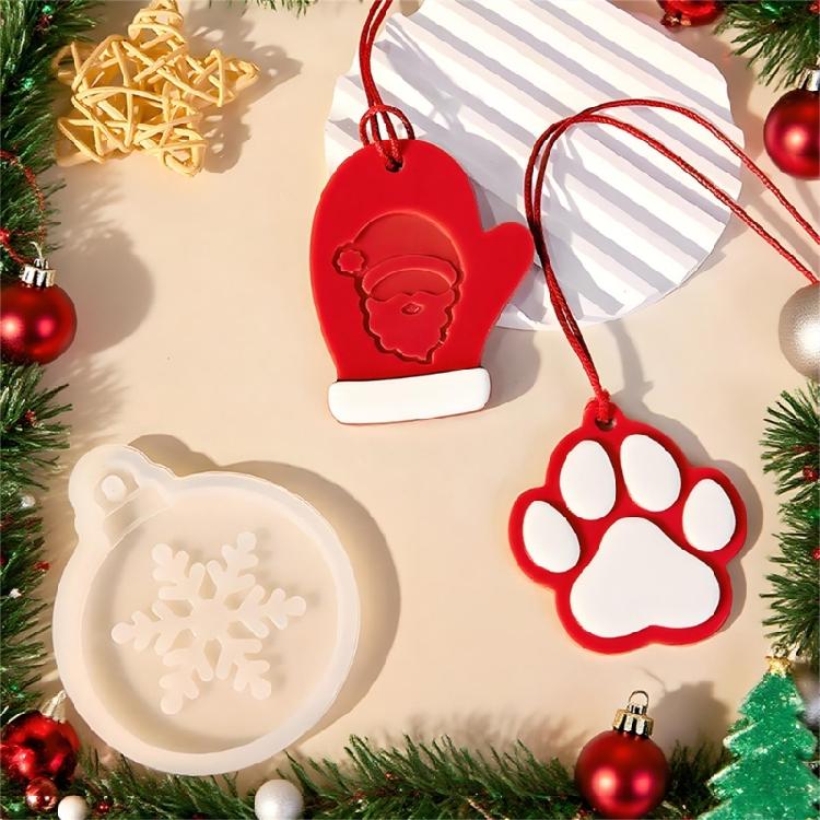 Quick Releases Silicone Holiday Mould Craft Set for Family Fun Christmas Decoration Projects